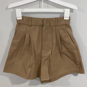 World-Class Cutie Taupe High-Waisted Shorts